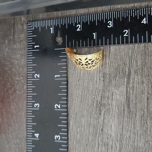 Edwardian Lace Filigree Earrings E1005 - Picture 4 of 4